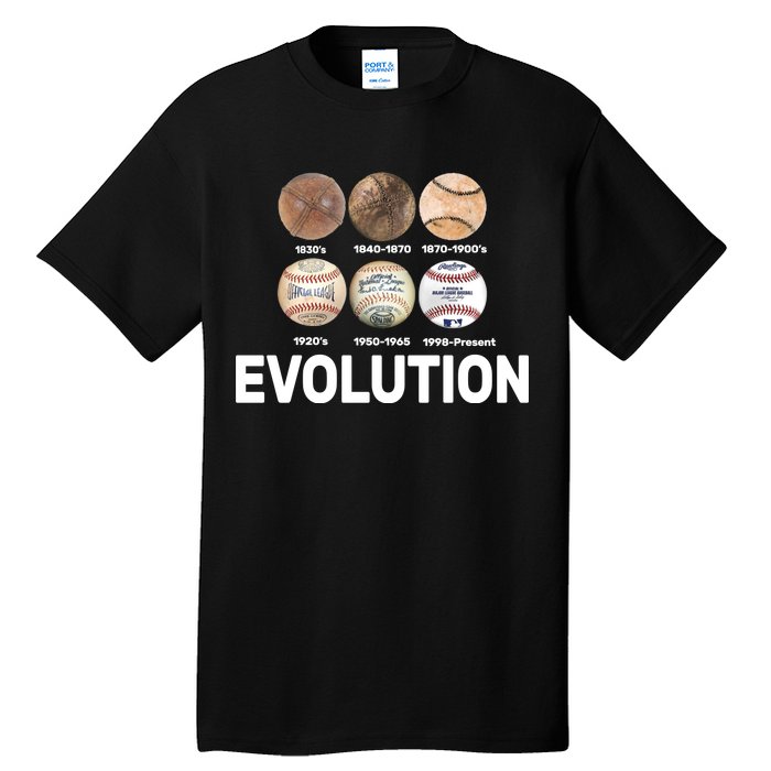 Evolution Of Baseball Tall T-Shirt