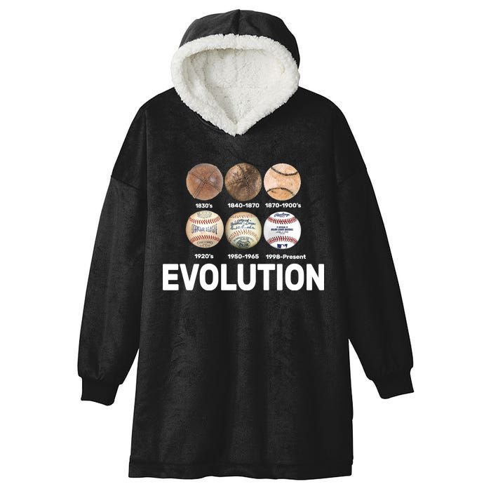 Evolution Of Baseball Hooded Wearable Blanket