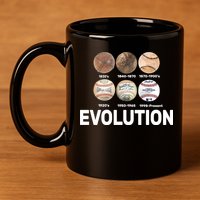 Evolution Of Baseball 11oz C Handle Ceramic Mug