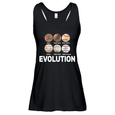 Evolution Of Baseball Ladies Essential Flowy Tank