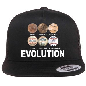 Evolution Of Baseball Flat Bill Trucker Hat