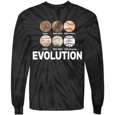 Evolution Of Baseball Tie-Dye Long Sleeve Shirt