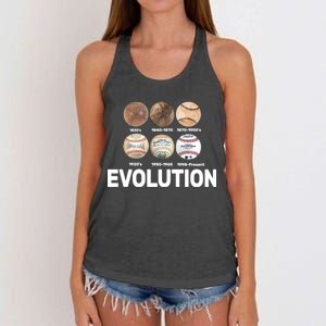 Evolution Of Baseball Women's Knotted Racerback Tank