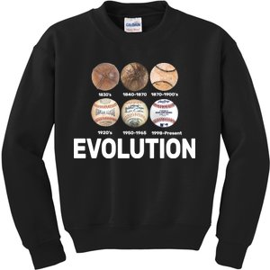 Evolution Of Baseball Kids Sweatshirt