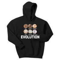 Evolution Of Baseball Kids Hoodie