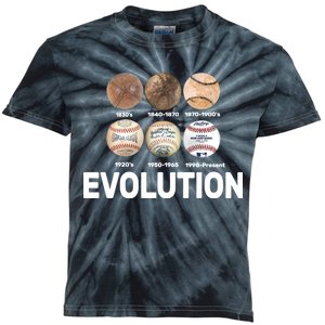 Evolution Of Baseball Kids Tie-Dye T-Shirt