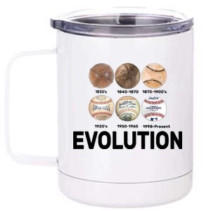 Evolution Of Baseball 12 oz Stainless Steel Tumbler Cup