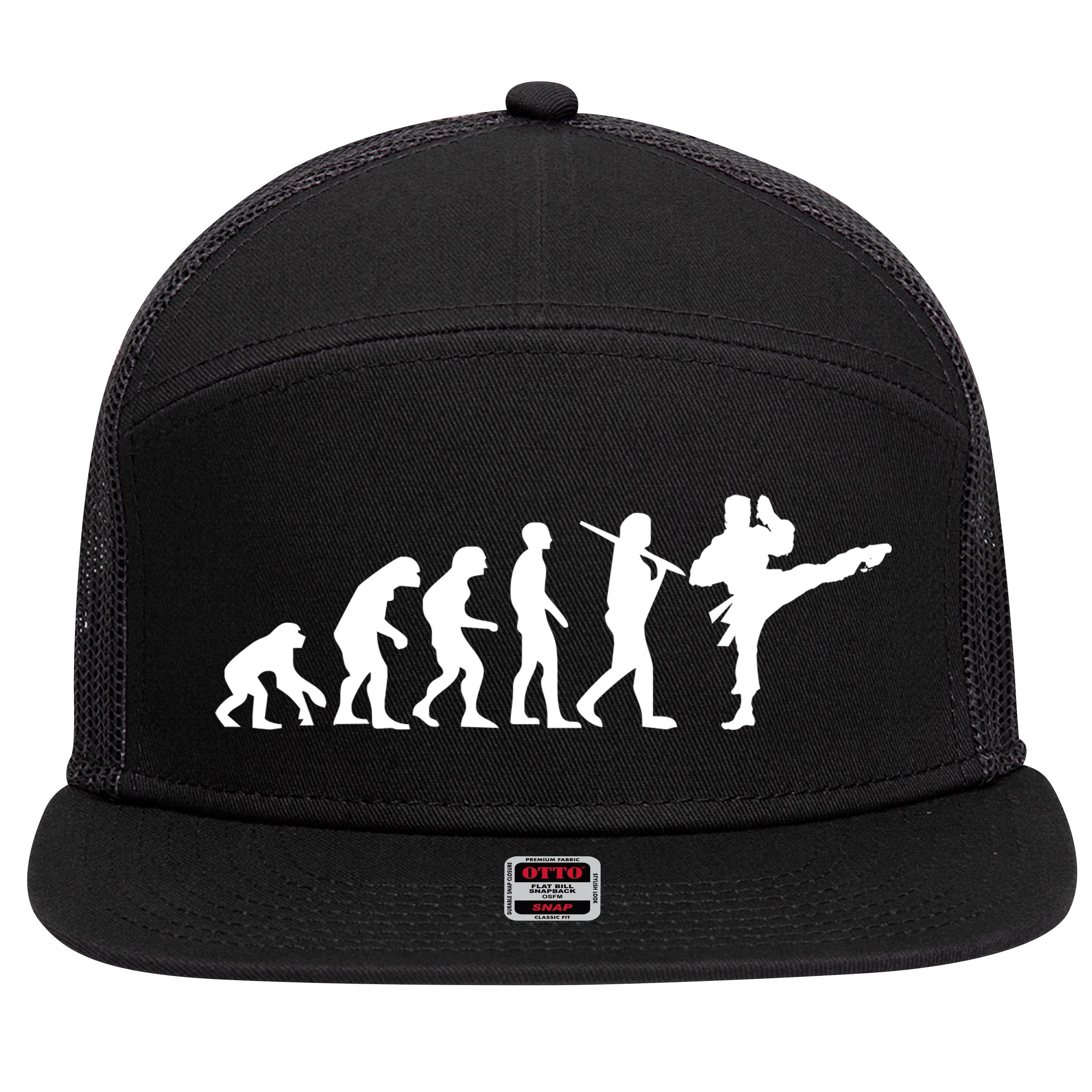 Evolution of Karate 7 Panel Mesh Trucker Snapback Hat