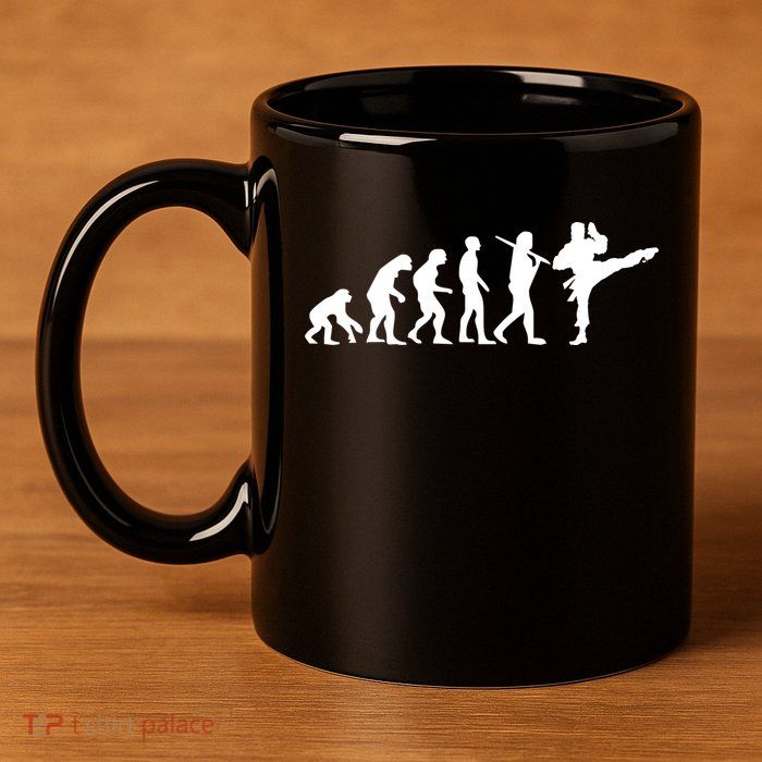 Evolution of Karate 11oz C Handle Ceramic Mug