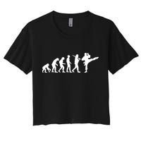 Evolution of Karate Women's Crop Top Tee