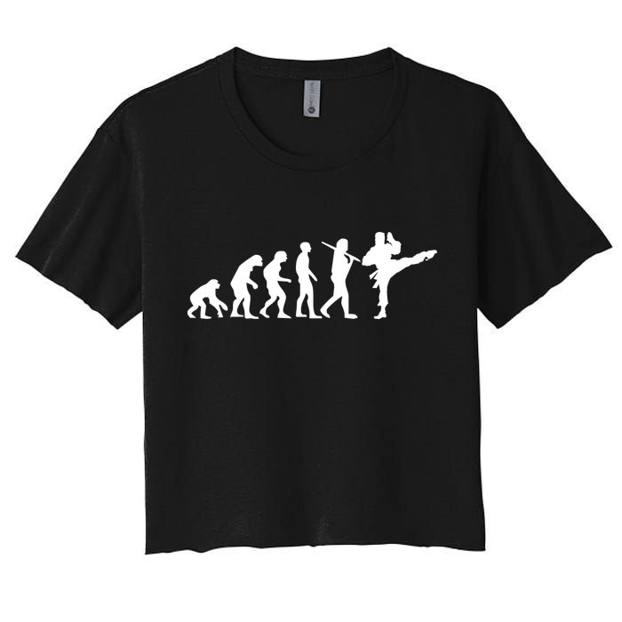 Evolution of Karate Women's Crop Top Tee