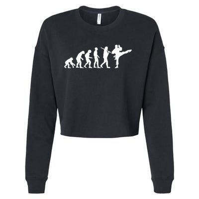 Evolution of Karate Cropped Pullover Crew