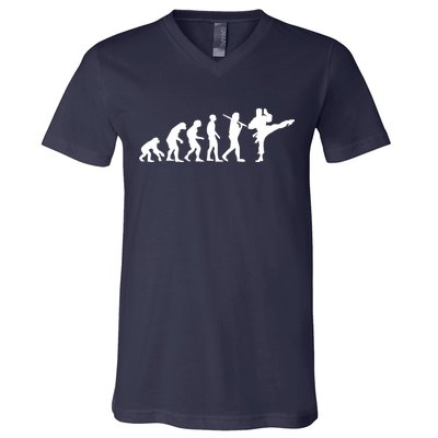 Evolution of Karate V-Neck T-Shirt