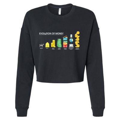 Evolution of Money Cropped Pullover Crew