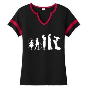 Evolution Of Mother Ladies Halftime Notch Neck Tee