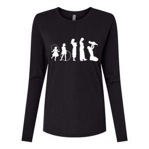 Evolution Of Mother Womens Cotton Relaxed Long Sleeve T-Shirt