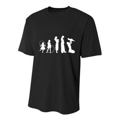 Evolution Of Mother Youth Performance Sprint T-Shirt