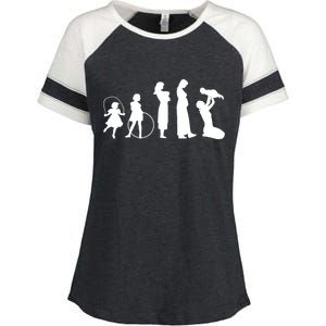 Evolution Of Mother Enza Ladies Jersey Colorblock Tee