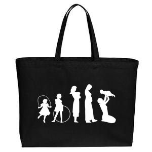 Evolution Of Mother Cotton Canvas Jumbo Tote