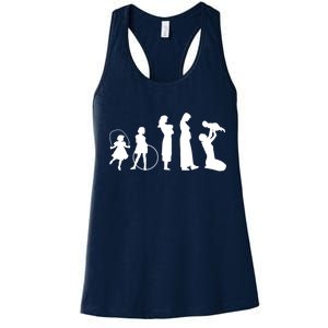 Evolution Of Mother Women's Racerback Tank