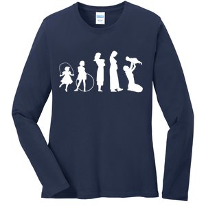 Evolution Of Mother Ladies Long Sleeve Shirt