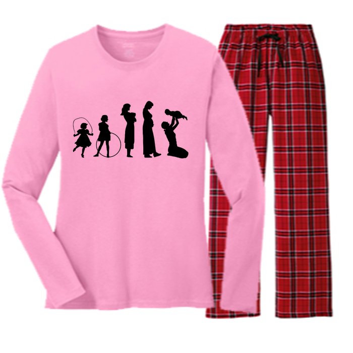 Evolution Of Mother Women's Long Sleeve Flannel Pajama Set 