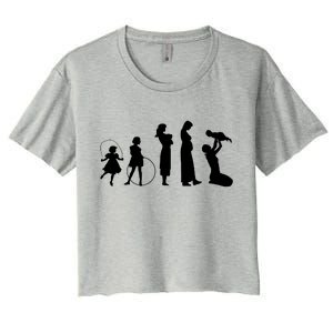 Evolution Of Mother Women's Crop Top Tee