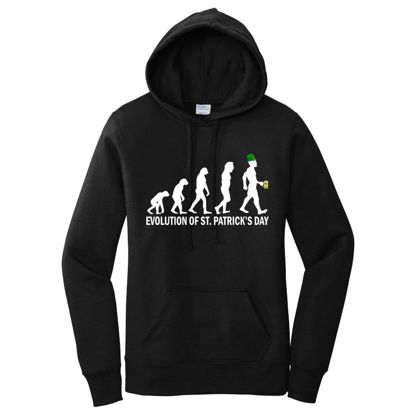 Evolution of St. Patrick's Day Women's Pullover Hoodie