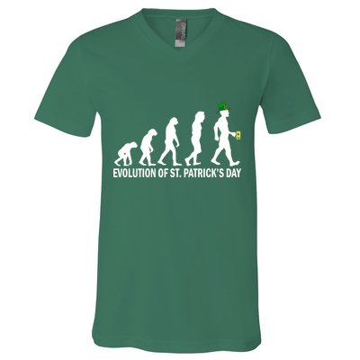 Evolution of St. Patrick's Day V-Neck T-Shirt
