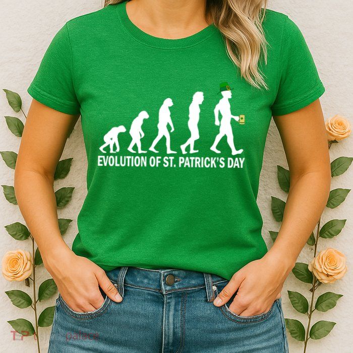 Evolution of St. Patrick's Day Womens T-Shirt