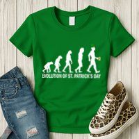 Evolution of St. Patrick's Day Womens T-Shirt