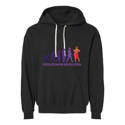 Evolution Or Revolution Garment-Dyed Fleece Hoodie
