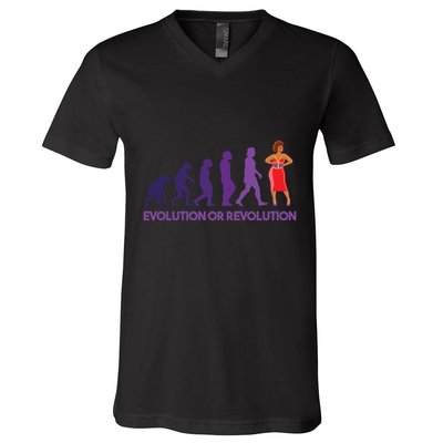 Evolution Or Revolution V-Neck T-Shirt