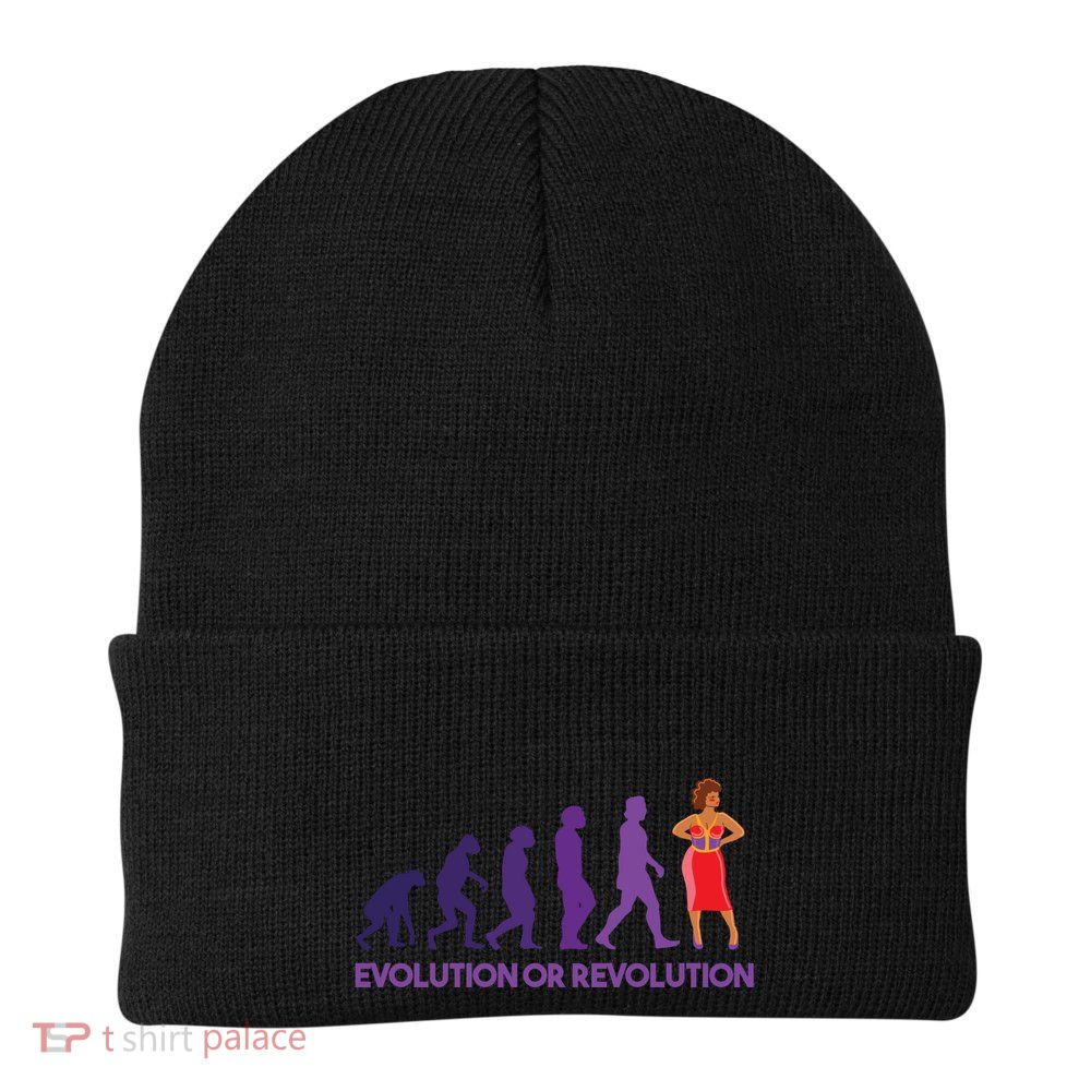 Evolution Or Revolution Knit Cap Winter Beanie