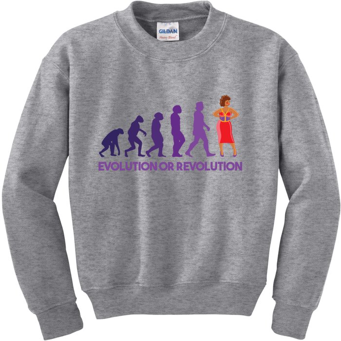 Evolution Or Revolution Kids Sweatshirt