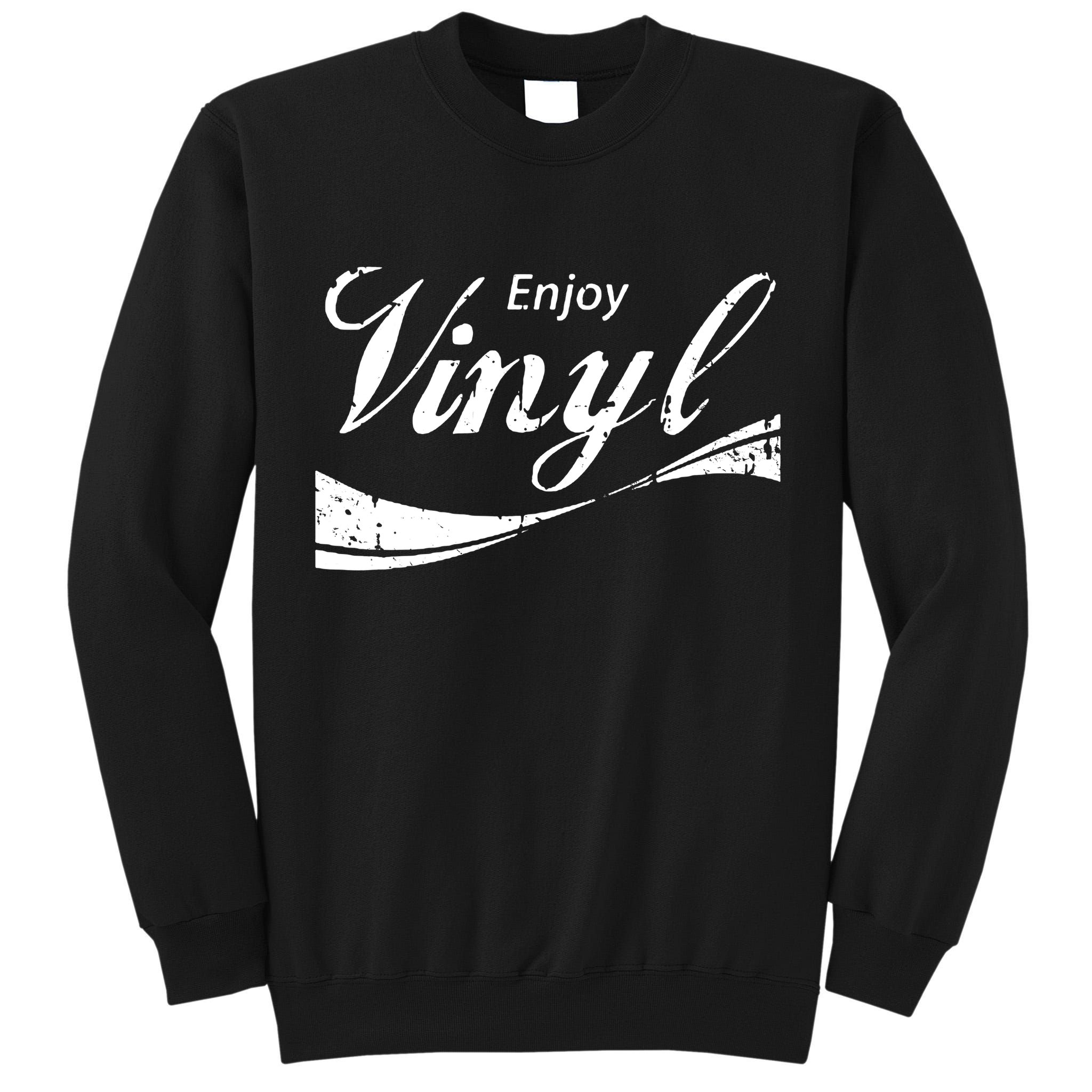 Enjoy Vinyl Record Retro Vintage Tall Sweatshirt