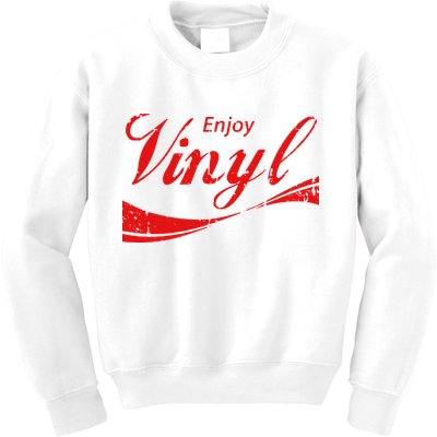 Enjoy Vinyl Record Retro Vintage Kids Sweatshirt