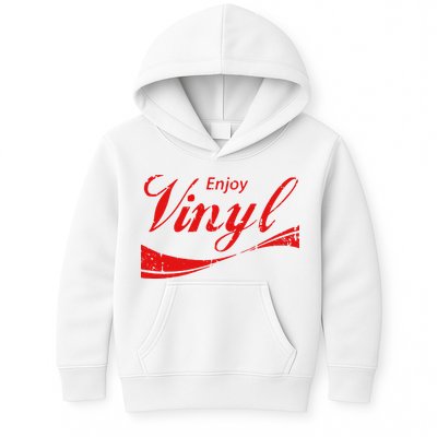 Enjoy Vinyl Record Retro Vintage Kids Hoodie