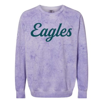 Eagles Vintage Retro Football Colorblast Crewneck Sweatshirt