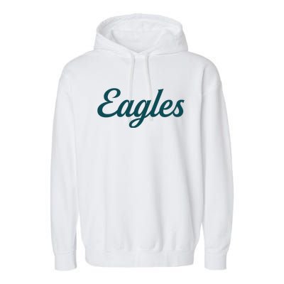 Eagles Vintage Retro Football Garment-Dyed Fleece Hoodie