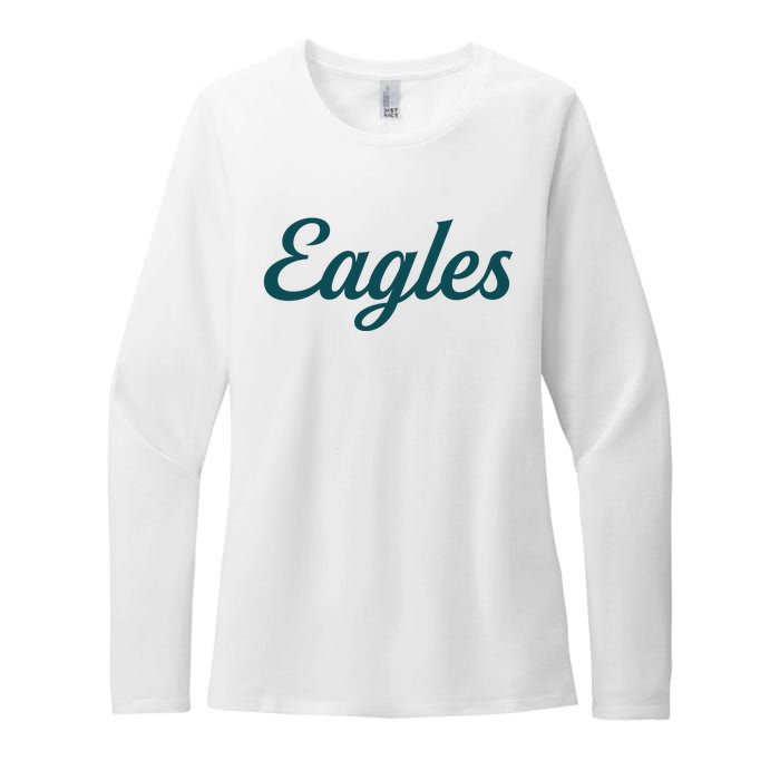 Eagles Vintage Retro Football Womens CVC Long Sleeve Shirt