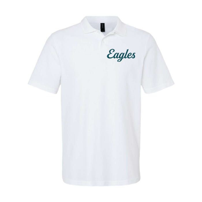 Eagles Vintage Retro Football Softstyle Adult Sport Polo