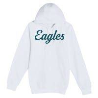 Eagles Vintage Retro Football Premium Pullover Hoodie