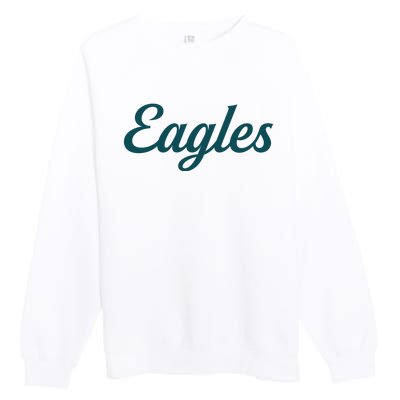 Eagles Vintage Retro Football Premium Crewneck Sweatshirt