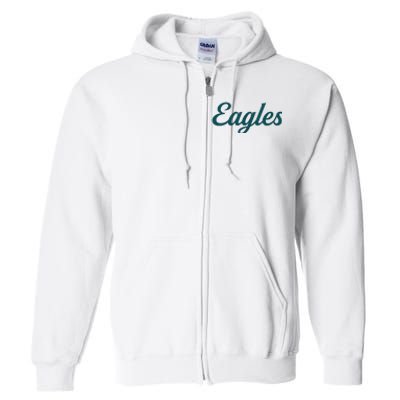 Eagles Vintage Retro Football Full Zip Hoodie