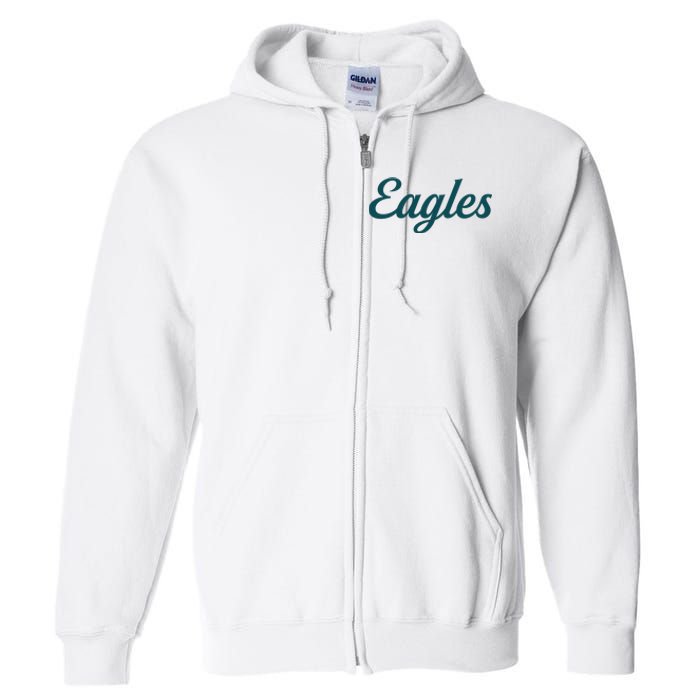 Eagles Vintage Retro Football Full Zip Hoodie