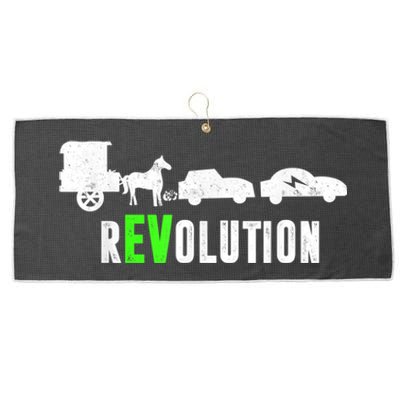 Electric Vehicle REVolution EV Driver Large Microfiber Waffle Golf Towel