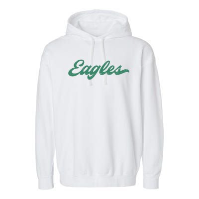 Eagles Vintage Retro Garment-Dyed Fleece Hoodie