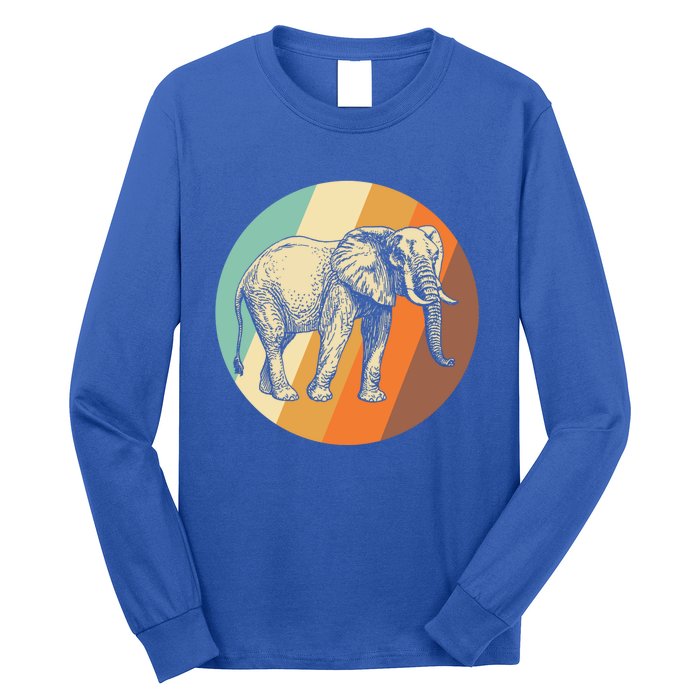 Elephant Vintage Retro Elephant Gift Long Sleeve Shirt