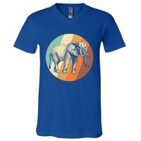 Elephant Vintage Retro Elephant Gift V-Neck T-Shirt